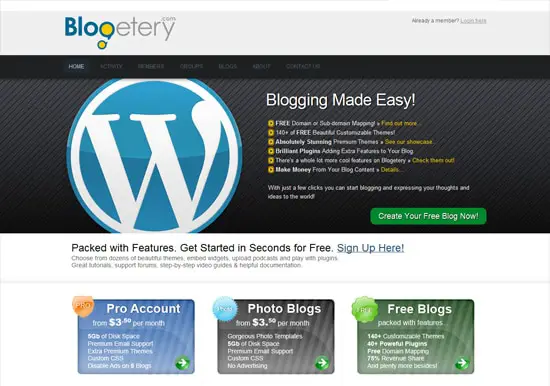 blogetery free blog platform