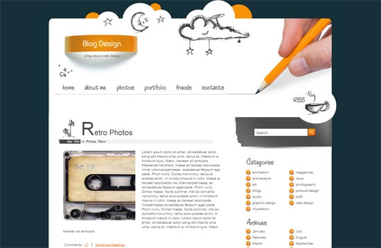 Blog Design free CSS template