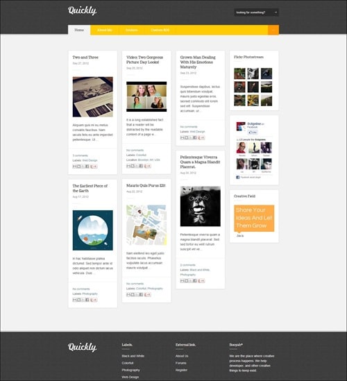  Quickly blogger template