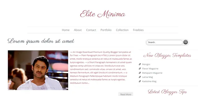 Elite Minima - Free Premium Blogger Template