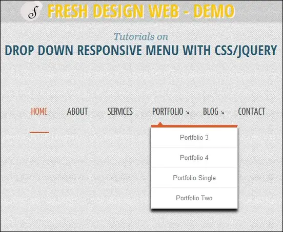Drop Down Responsive Menu With CSS3 jQuery