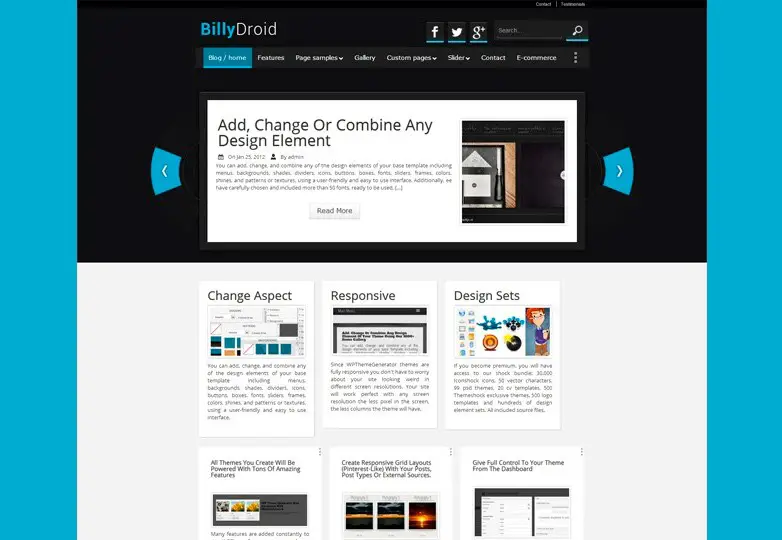 BillyDroid theme Freebies of the Month