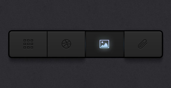 Dark switch buttons PSD