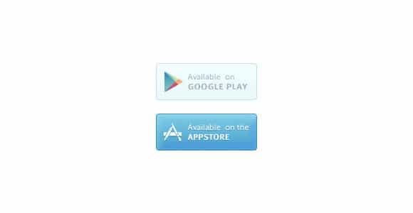 Google play & Appstore PSD buttons