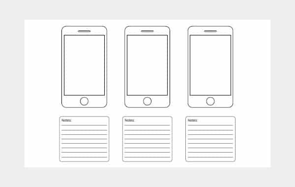 iPhone Wireframe Templates for Sketching