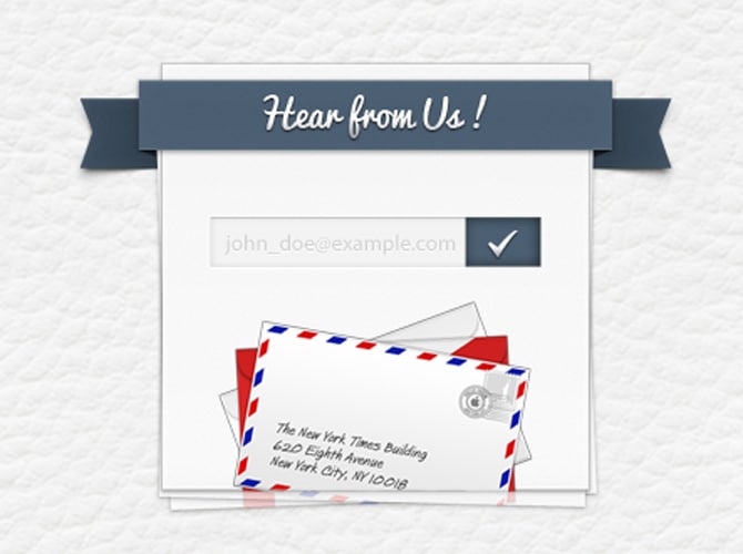 Newsletter Subscription Box Free PSD