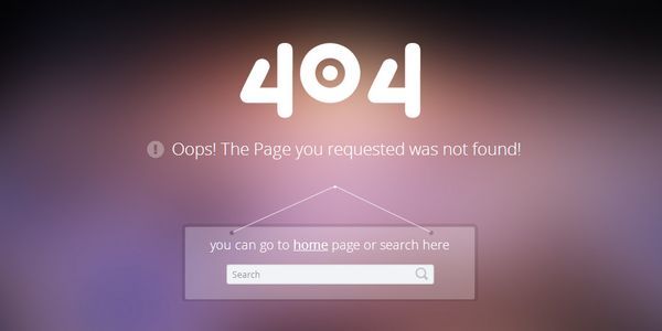 404 Error Page Responsive web Template