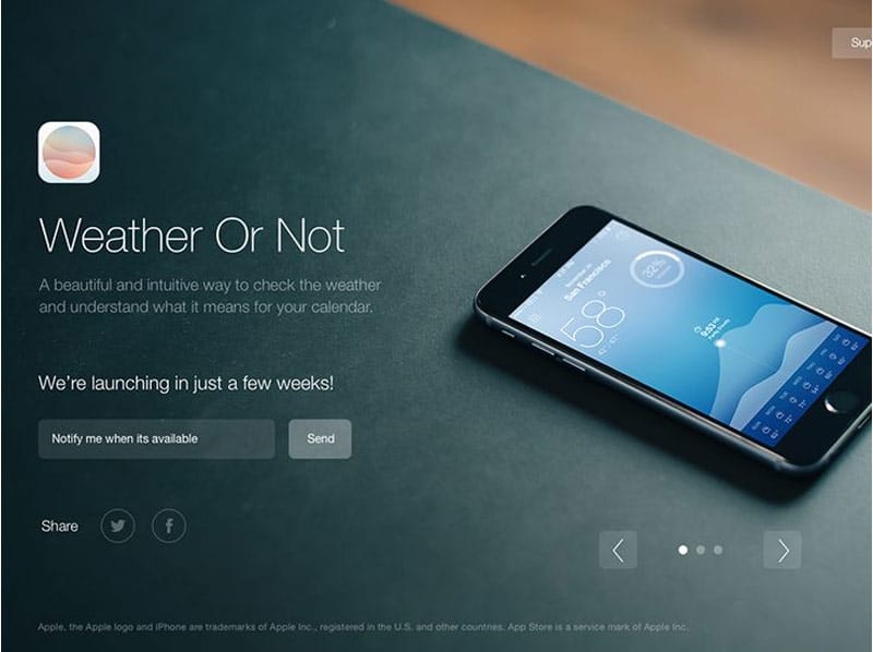 Weather-Or-Not-Landing-Page-by-Andrew-Littmann