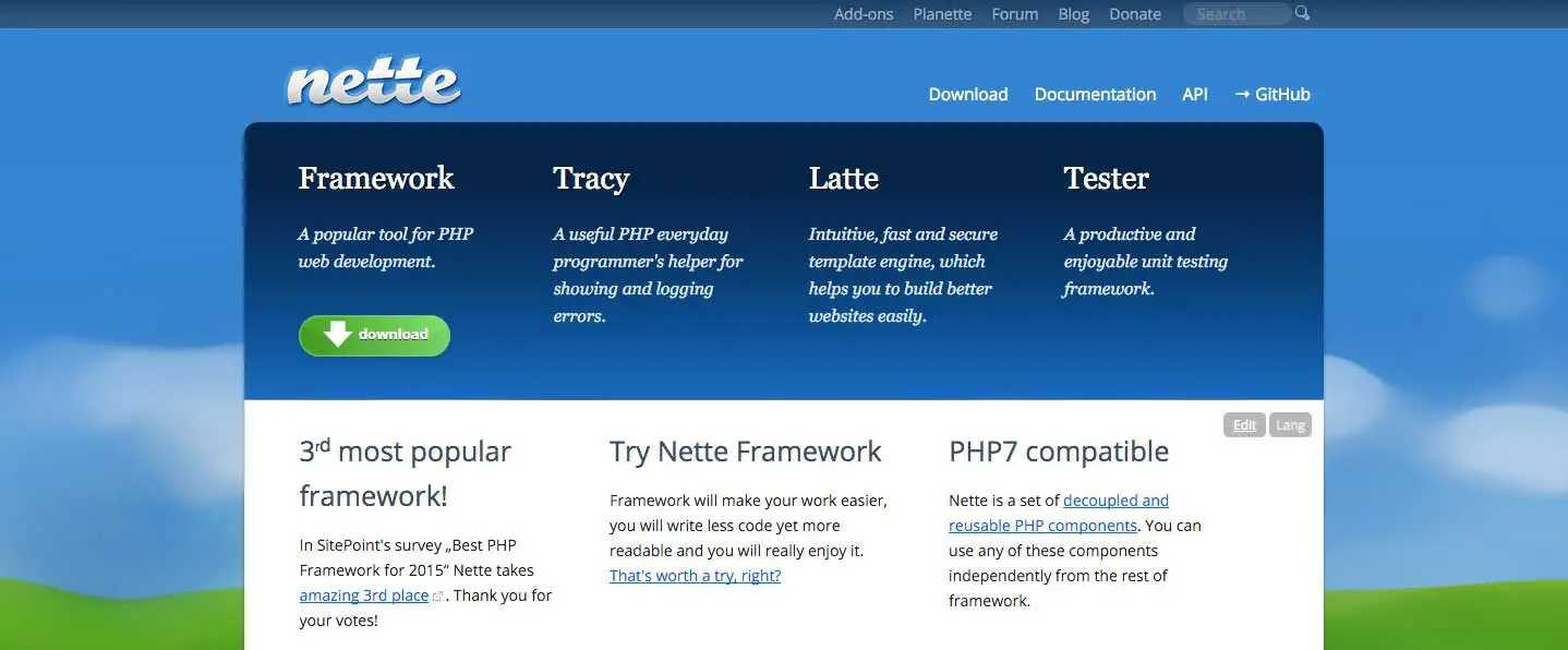 11-Nette PHP framework