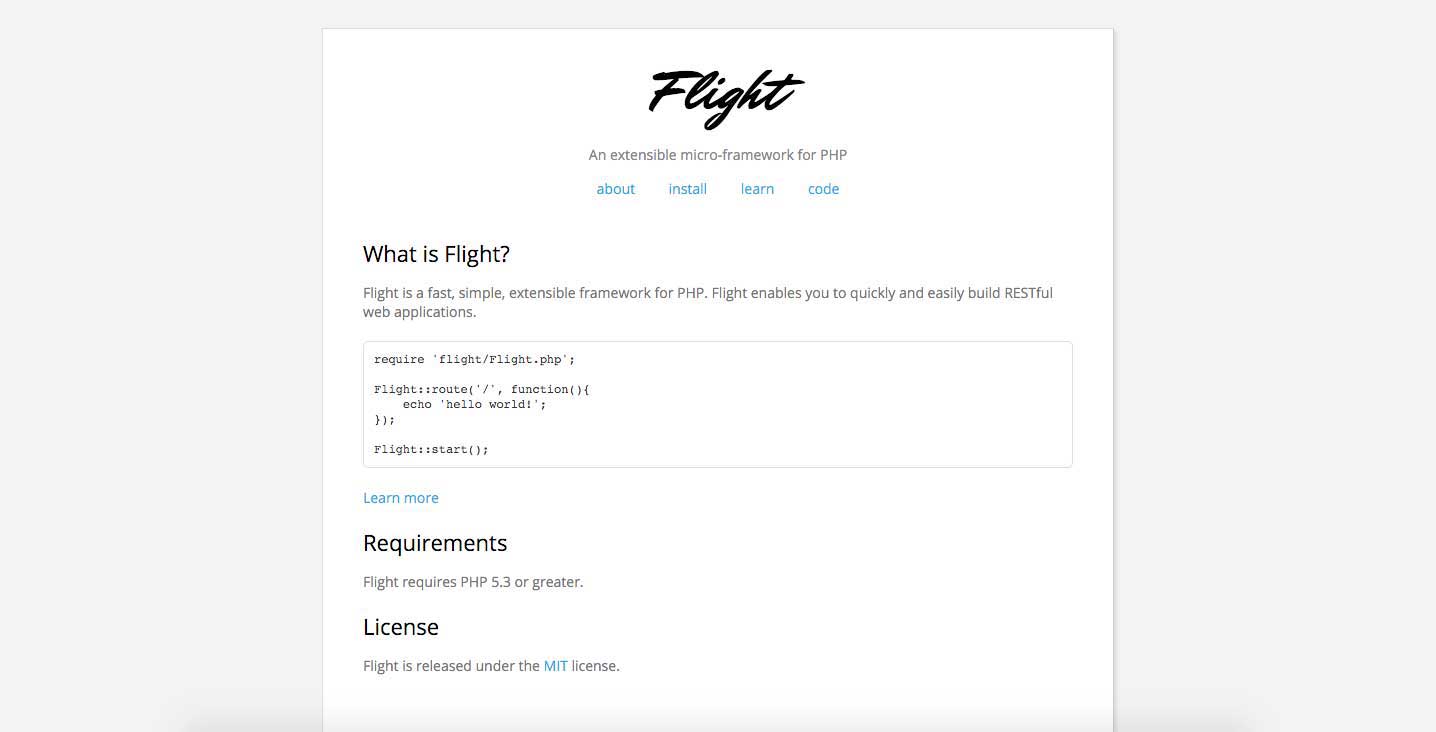 6-Flight-PHP PHP framework