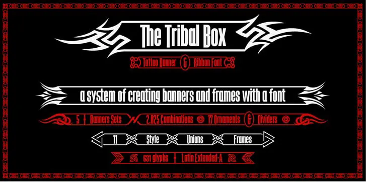 The Tribal Box free condensed Font