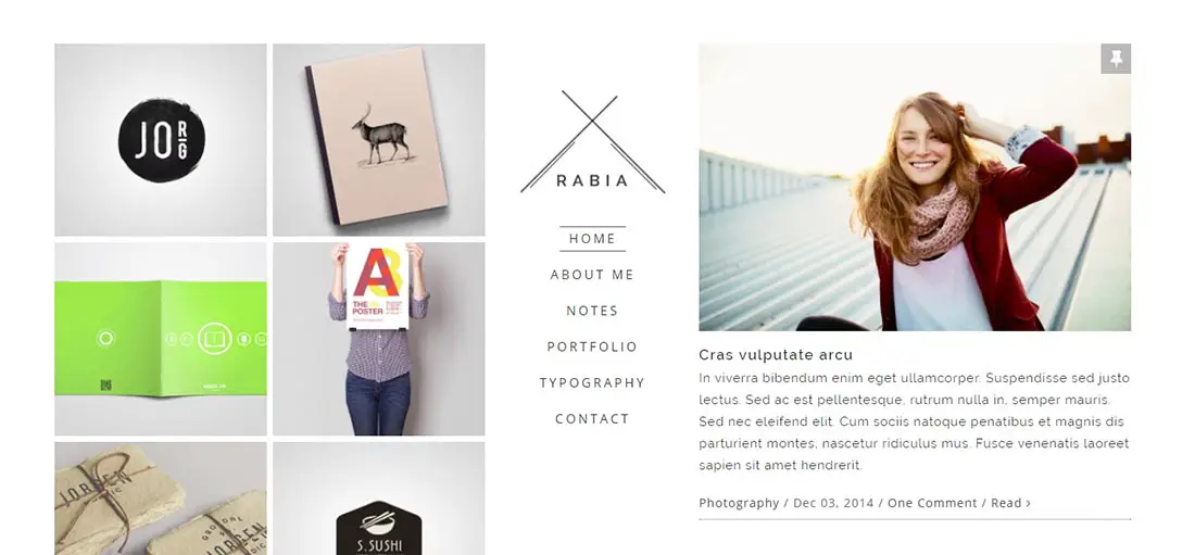 Rabia - Personal Minimalist WordPress Theme