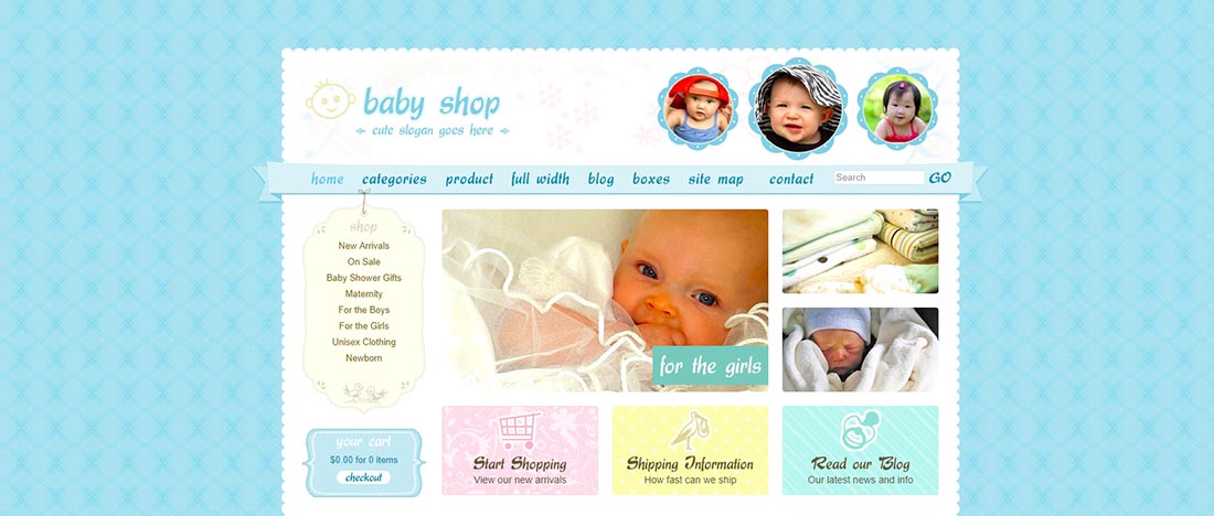 Cute & Sweet - 3 Color - HTML & PHP Shopping Cart