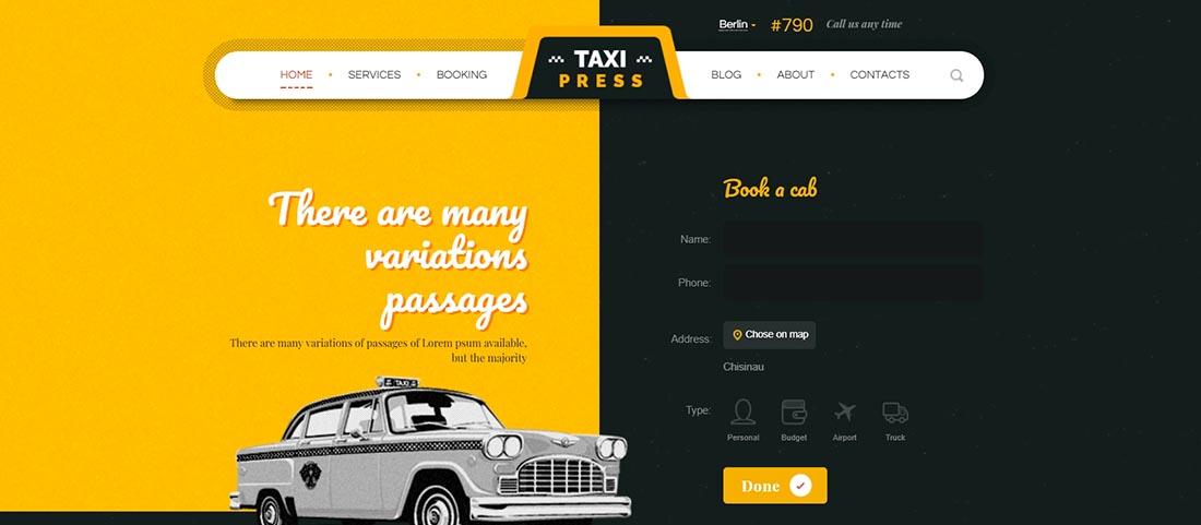 TaxiPress - Vintage WordPress Theme