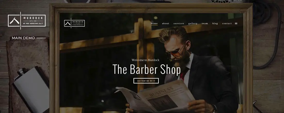 Murdock - Barbershop & Hair Salon Vintage WordPress Theme