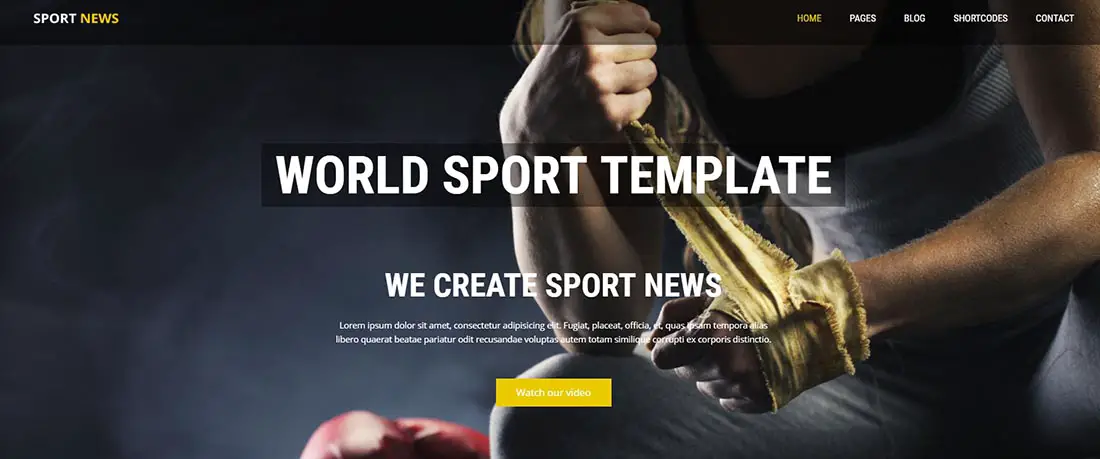 Sport News Responsive HTML5 Template