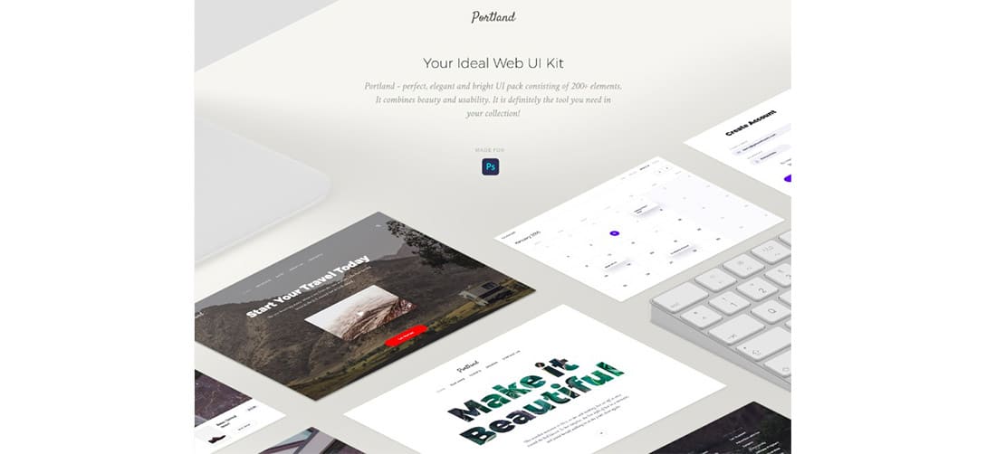 17 Portland- Free UI kit based on Bootstrap     