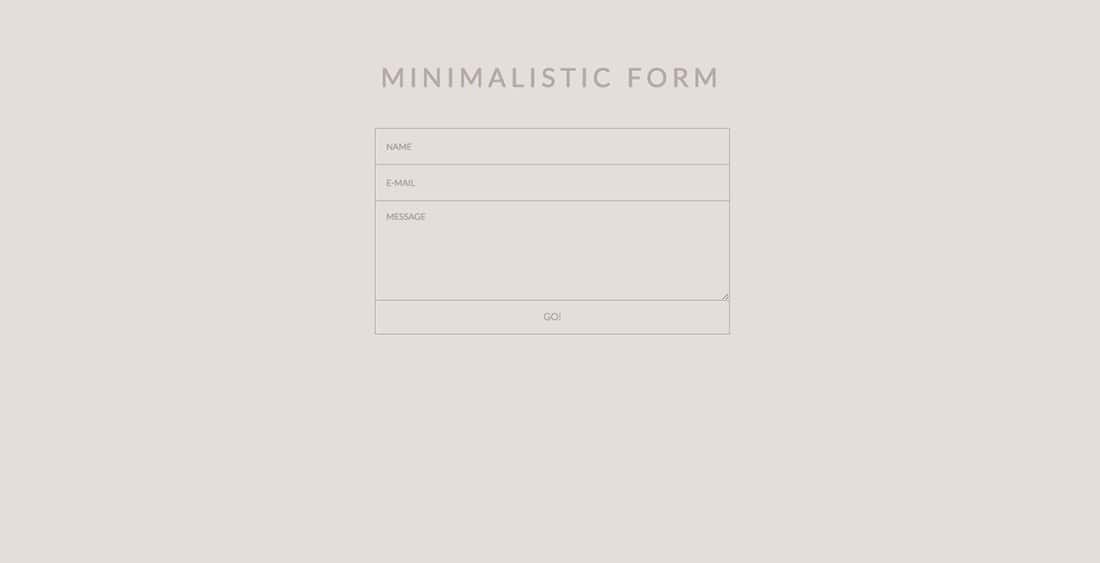 18 MINIMALISTIC Contact Form Templates