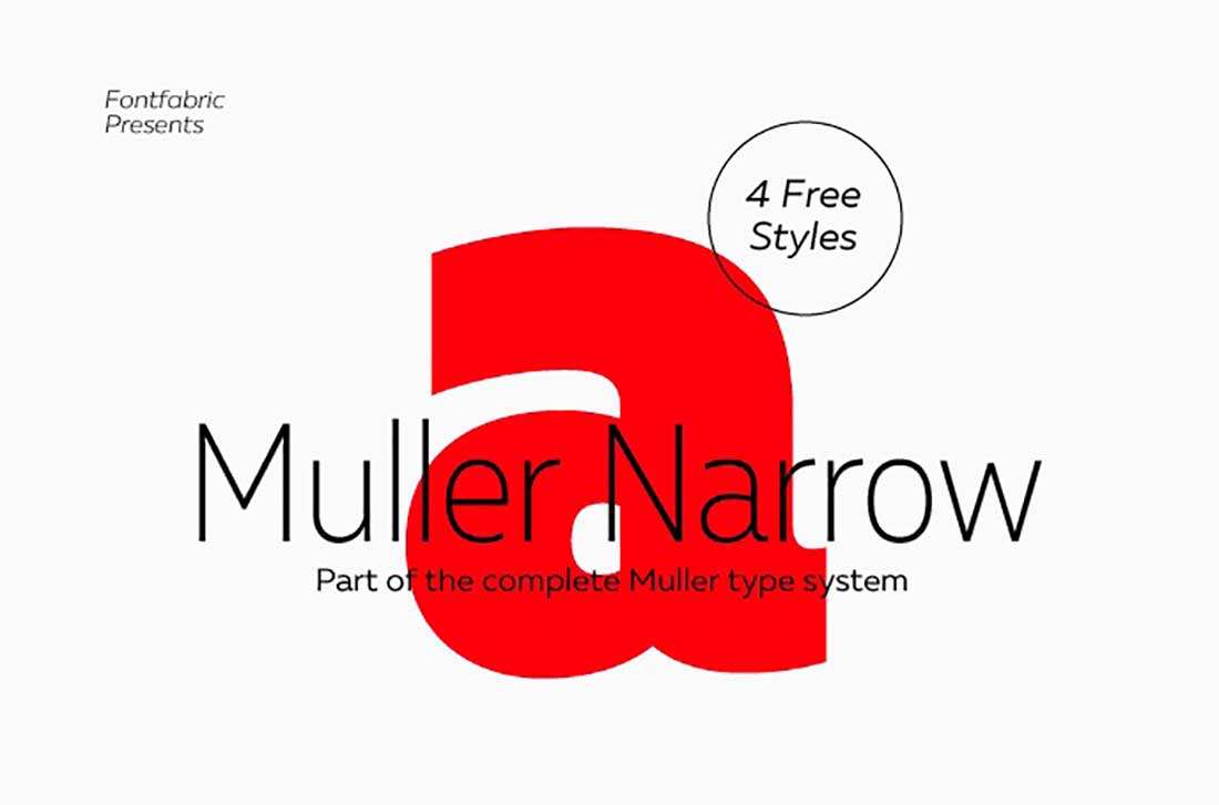 22 Mueller Narrow Contemporary Font
