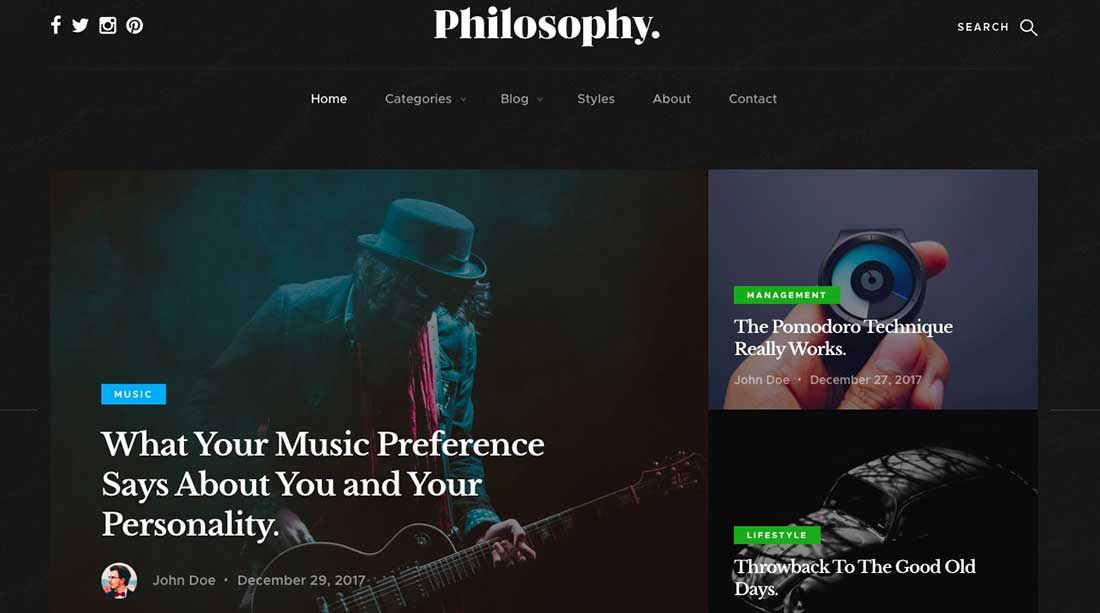 3 Philosophy Free Bootstrap Templates