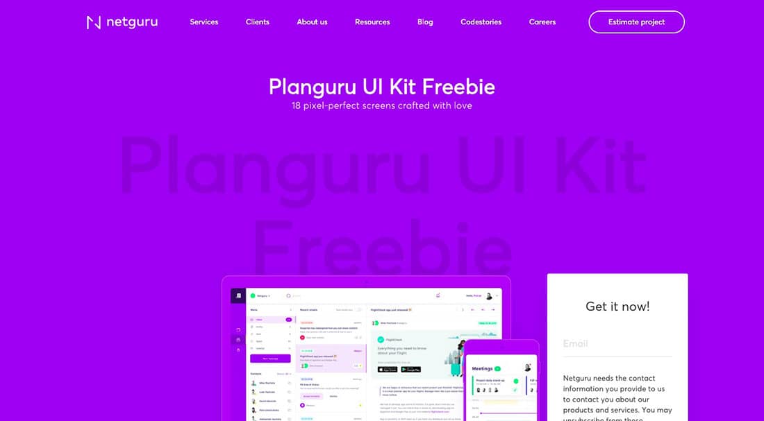 5 Planguru- Free UI kit for event and planning apps