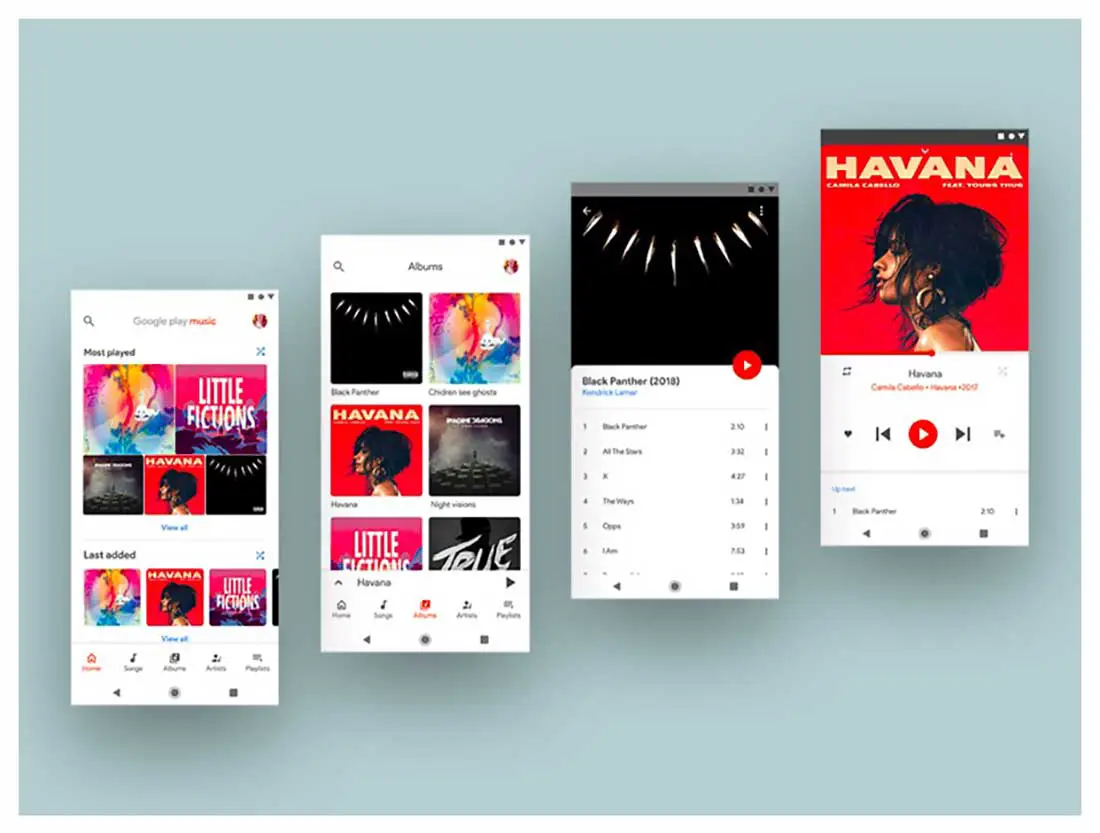 16 Google play music redesign concept