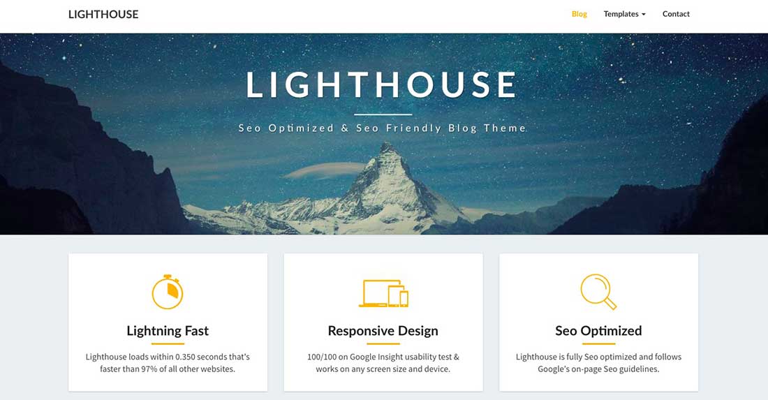 20 Lighthouse Blog - SEO Optimized and SEO Friendly Blogging Theme