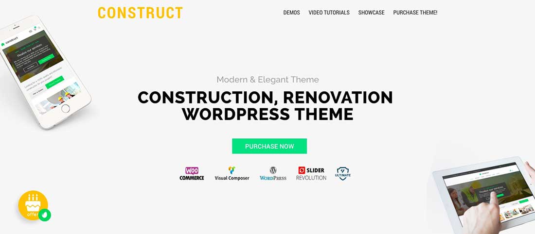 4 Construct Construction WordPress Theme