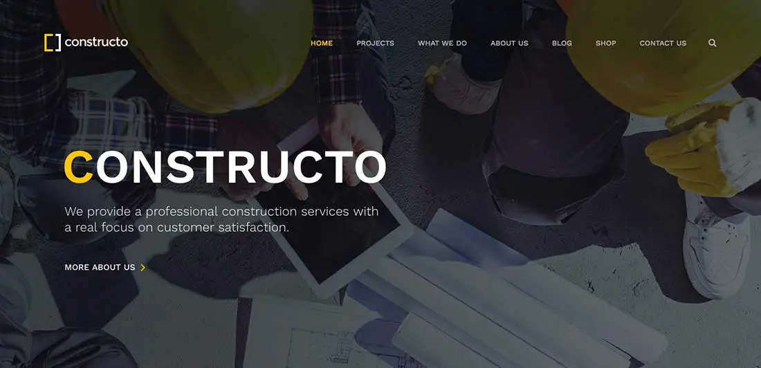 7 Constructo - Construction WordPress Theme