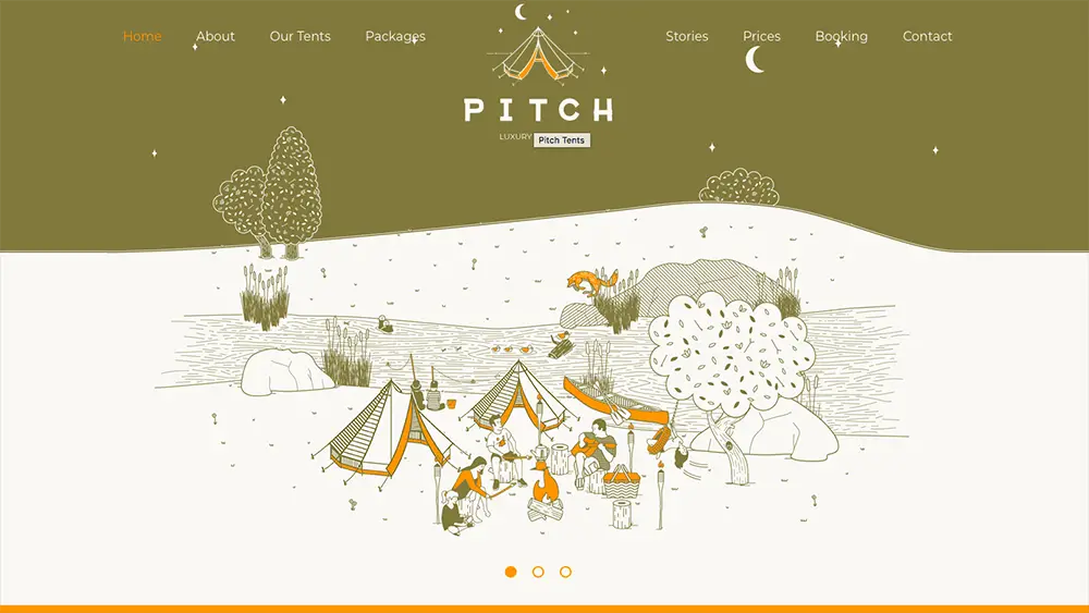 pitch tents