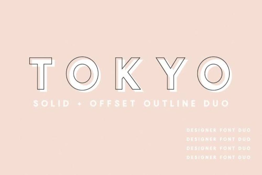 20 Best Outline Fonts to Give Your Design an Edge- Tokyo