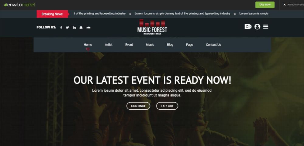 MusicForest Music Website Template and Online Store