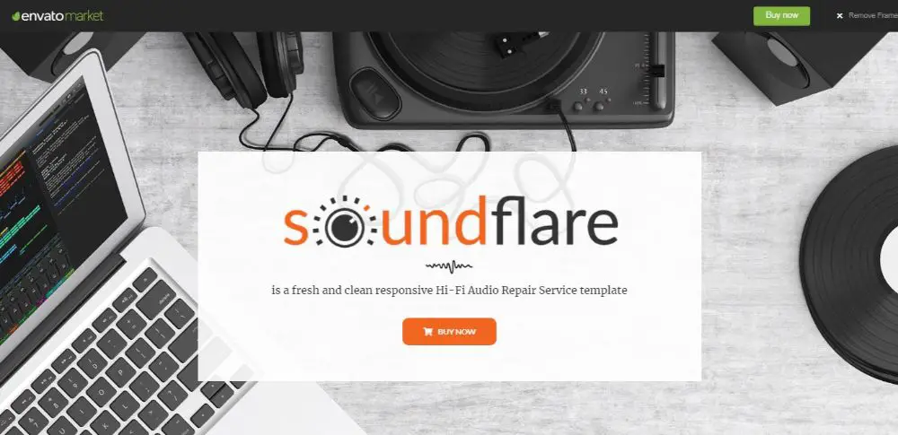 SoundFlare - Hi-Fi Audio Repair Service Landing Page HTML5 Template