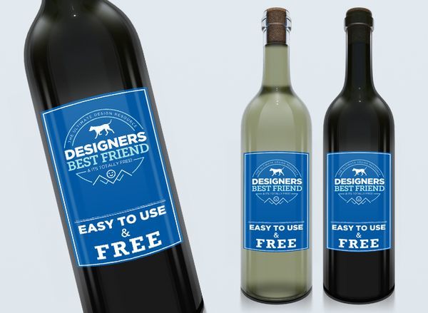 Maquetas de envases gratuitos realistas de Clean Wine PSD