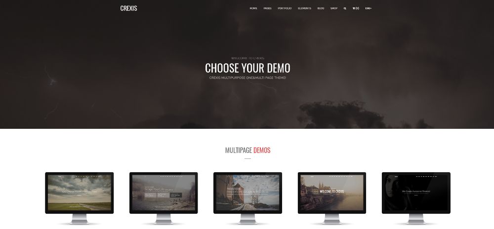 One-Page HTML Template - Crexis