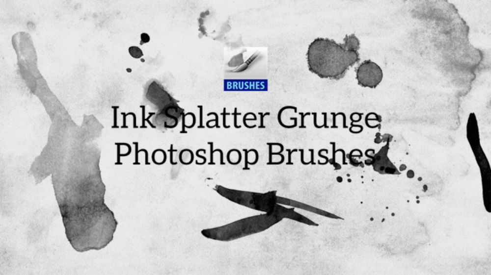 Ink Splatter Grunge Photoshop Brushes