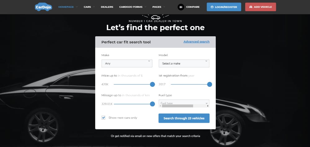 Amazing WordPress Themes for Car Dealers: Car Dojo