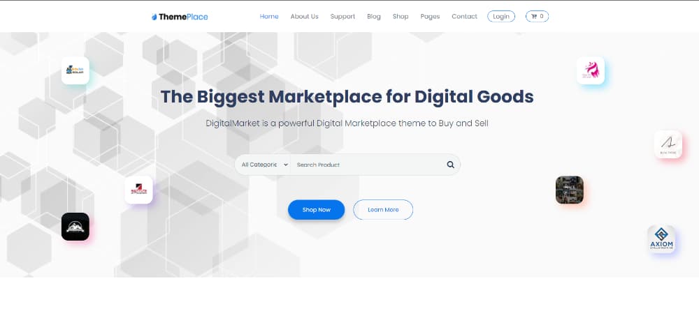 WordPress themes for selling digital products: Themeplace