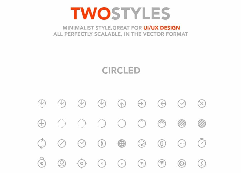 Line Design Icon sets for Your Collection: Continous Two Styles