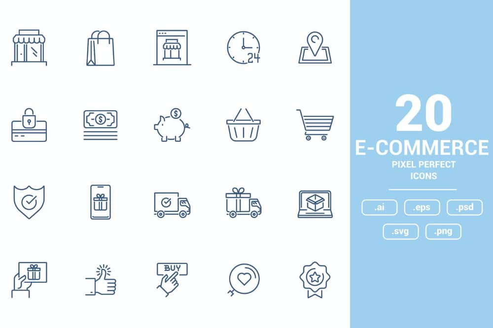 Line Design Icon sets for Your Collection: Ecommerce