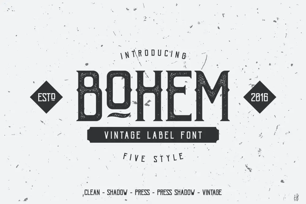 Glamourous Fonts for Designers working in Fashion Industry: Bohem Typeface