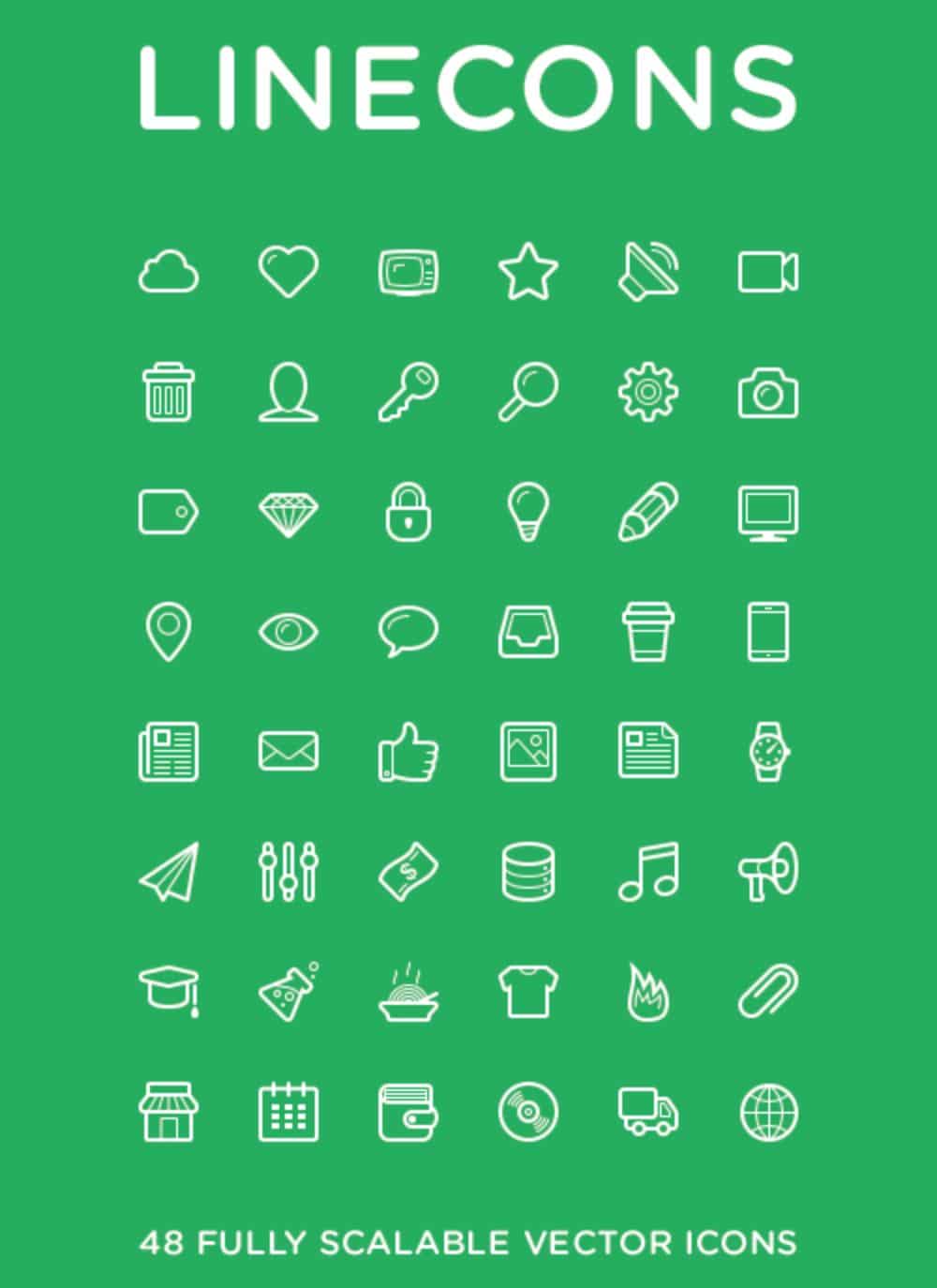 Line Design Icon sets for Your Collection: Linecon Icons