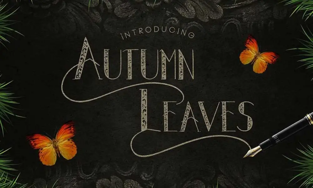 18 Creative Fonts Inspired by Nature: Autumn Leaves