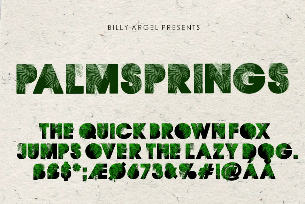 18 Creative Fonts Inspired by Nature: Palm Springs