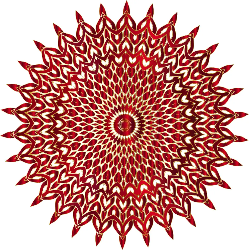 Free Mandala Designs: Red Pattern
