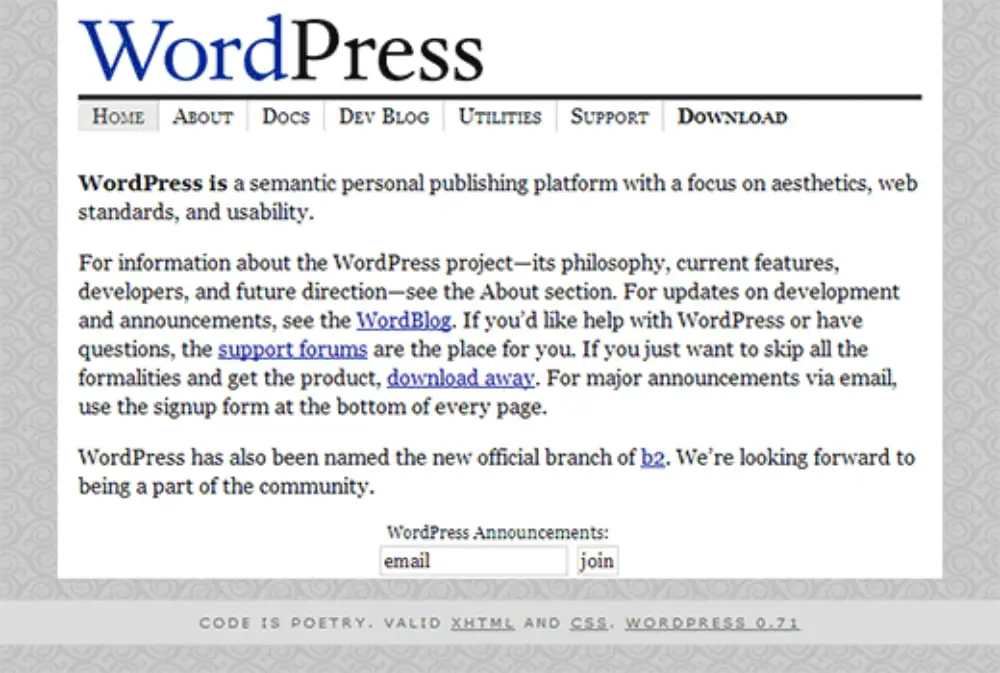 Things You Didn't Know About WordPress: WordPress is Old