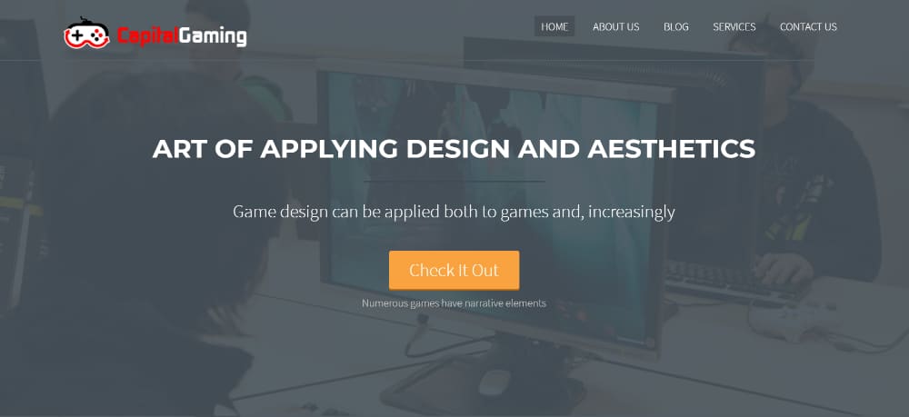WordPress themes for Game Developers: Capital Gaming