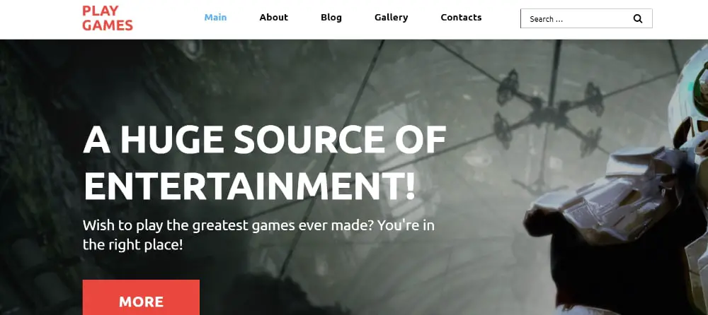WordPress themes for Game Developers: Play Games