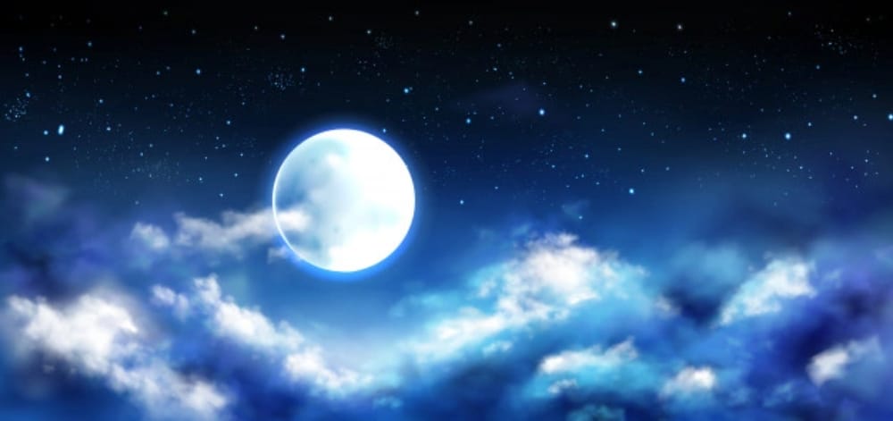 Free Amazing Sky Backgrounds for Designers: Full Moon Night Sky