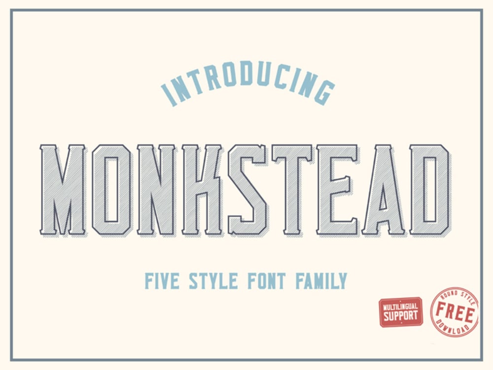 Free Strong Fonts for Website Headers: Monkstead